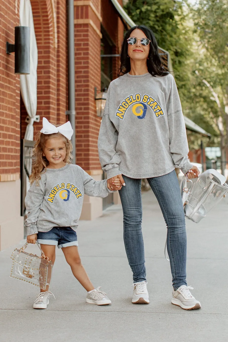 ANGELO STATE RAMS KIDS FADED WASH PULLOVER