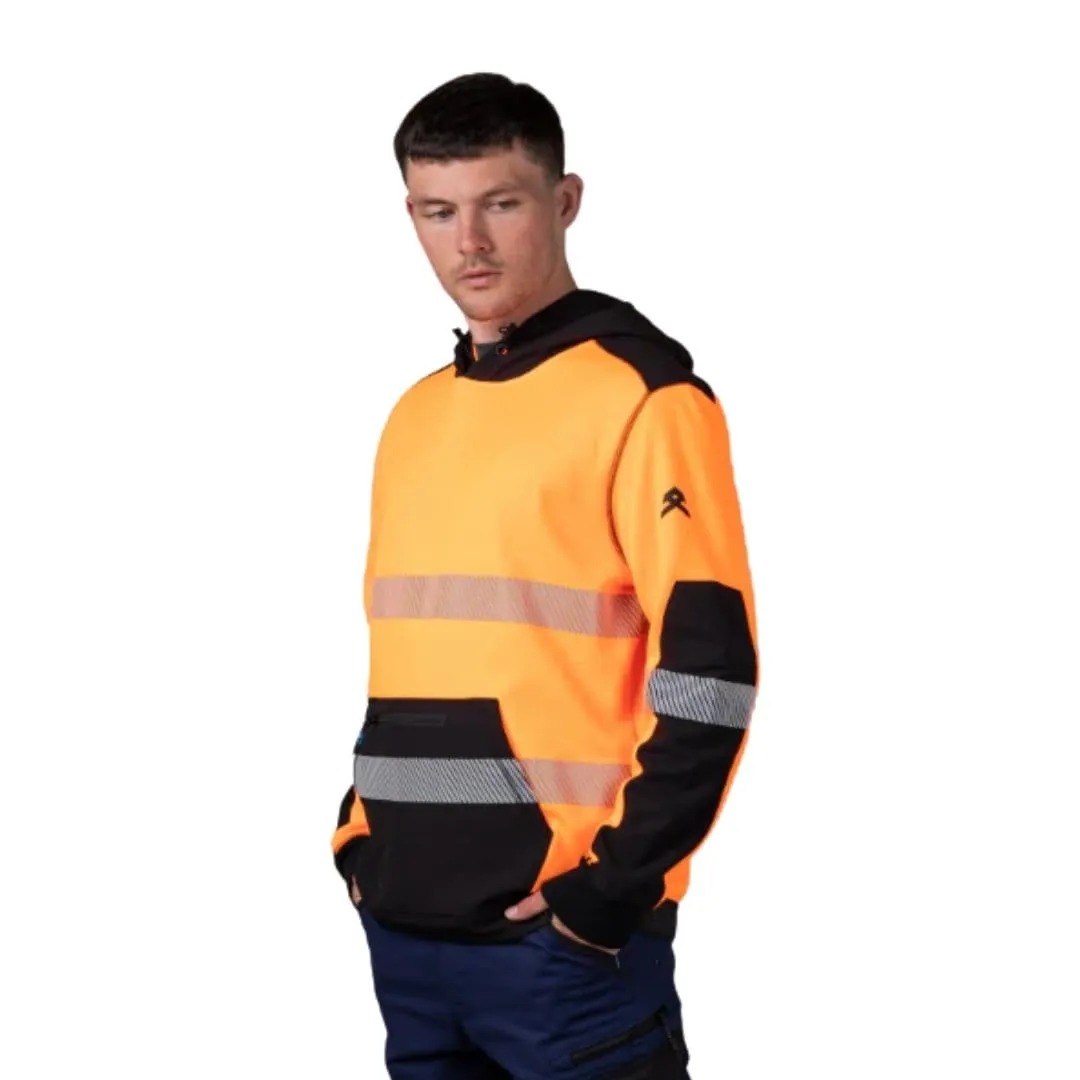 ANTHEM TAPED TECH HI VIS HOODED SWEATSHIRT ORANGE