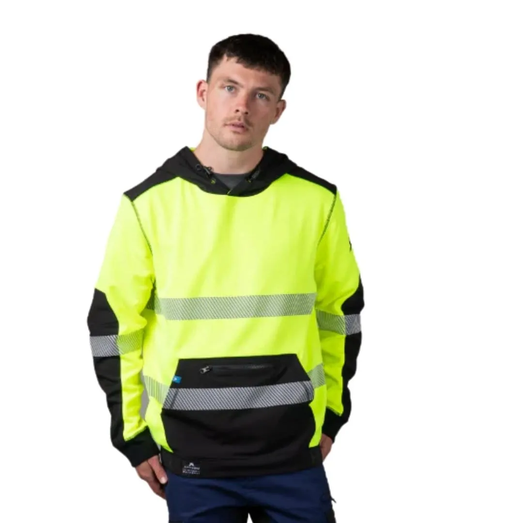 ANTHEM TAPED TECH HI VIS HOODED SWEATSHIRT YELLOW