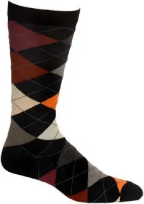 Black Carnival Argyle Socks (Men's)