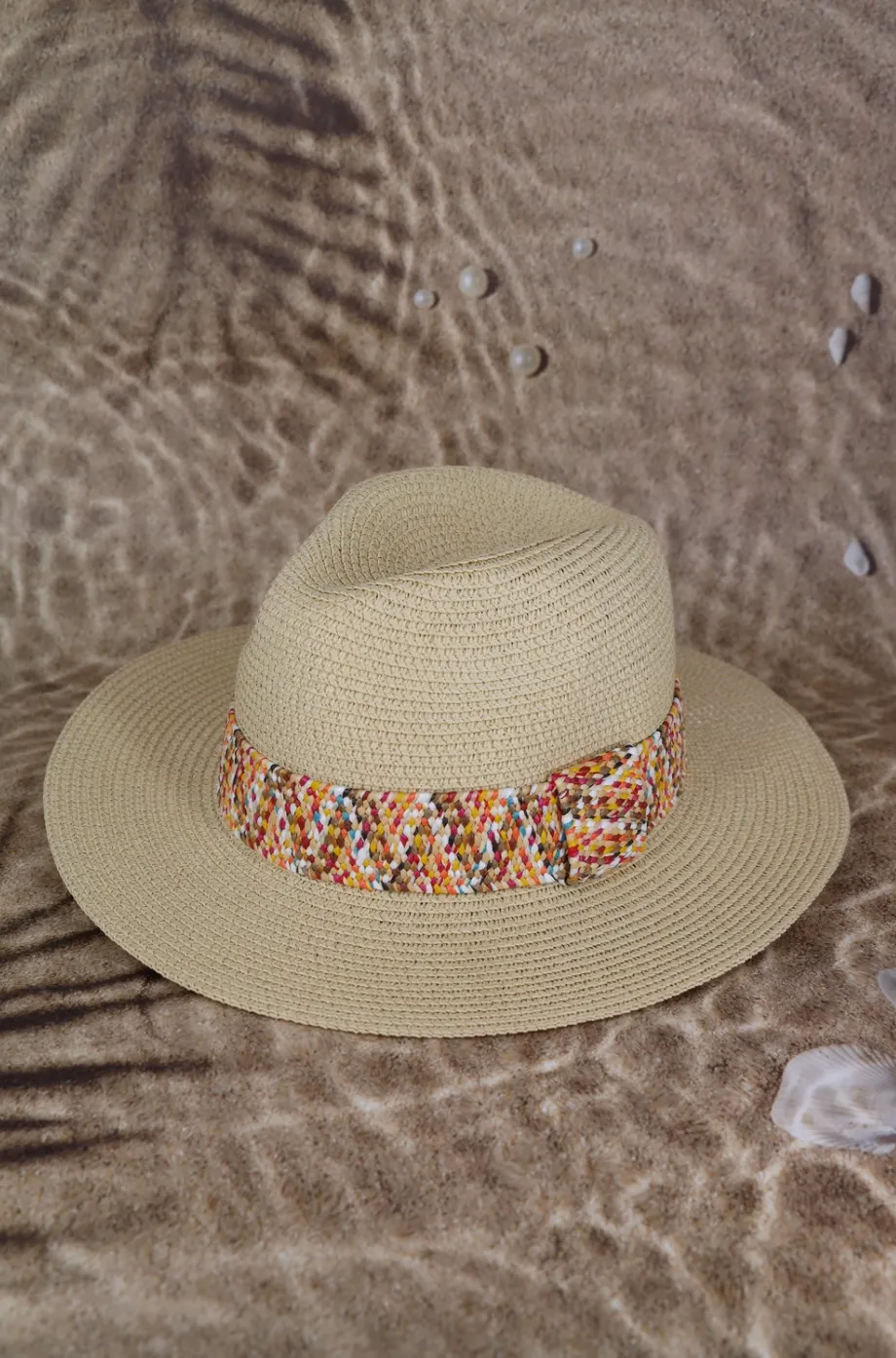 Colorful Band Brim Hat