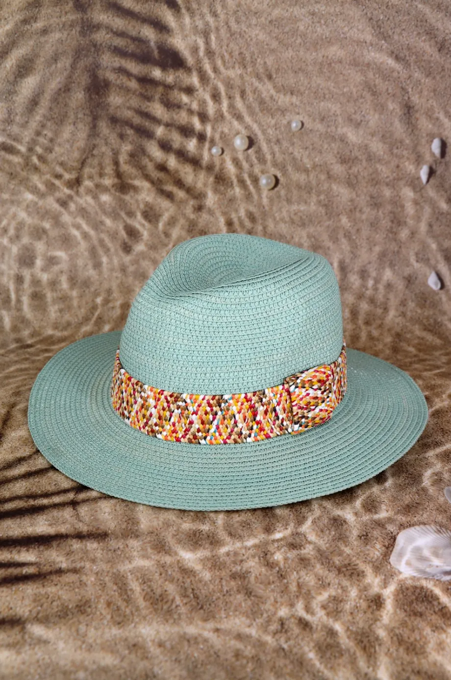 Colorful Band Brim Hat