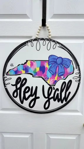 Colorful NC Door Hanger