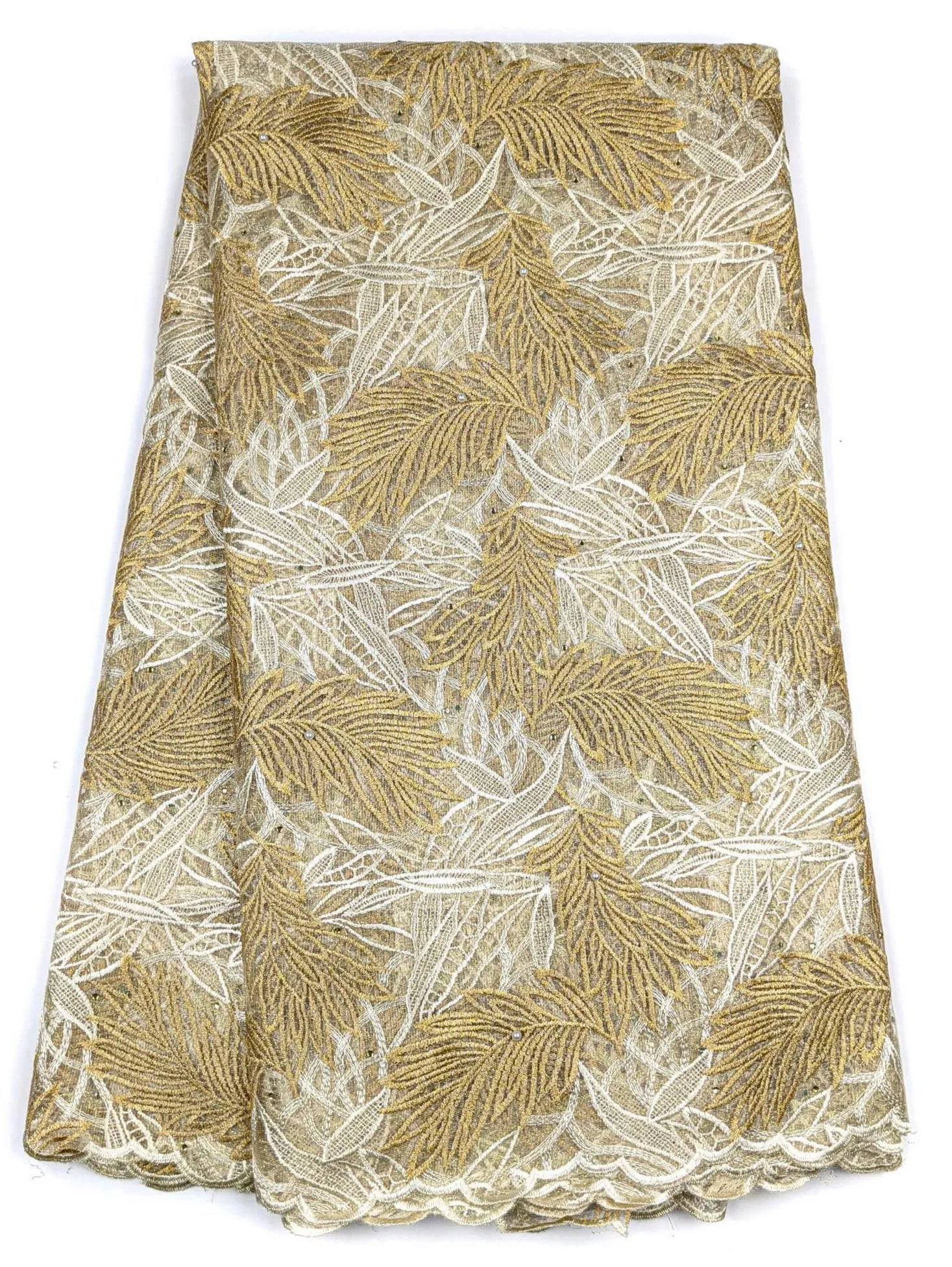 Gold & Creme French Lace