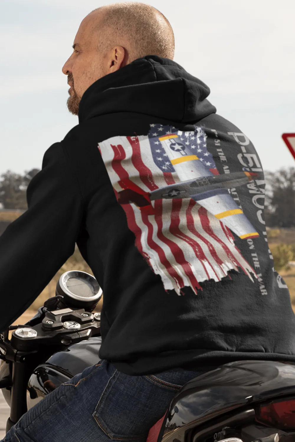 Hoodie ( Air Force P-51 Mustang ) Military Style