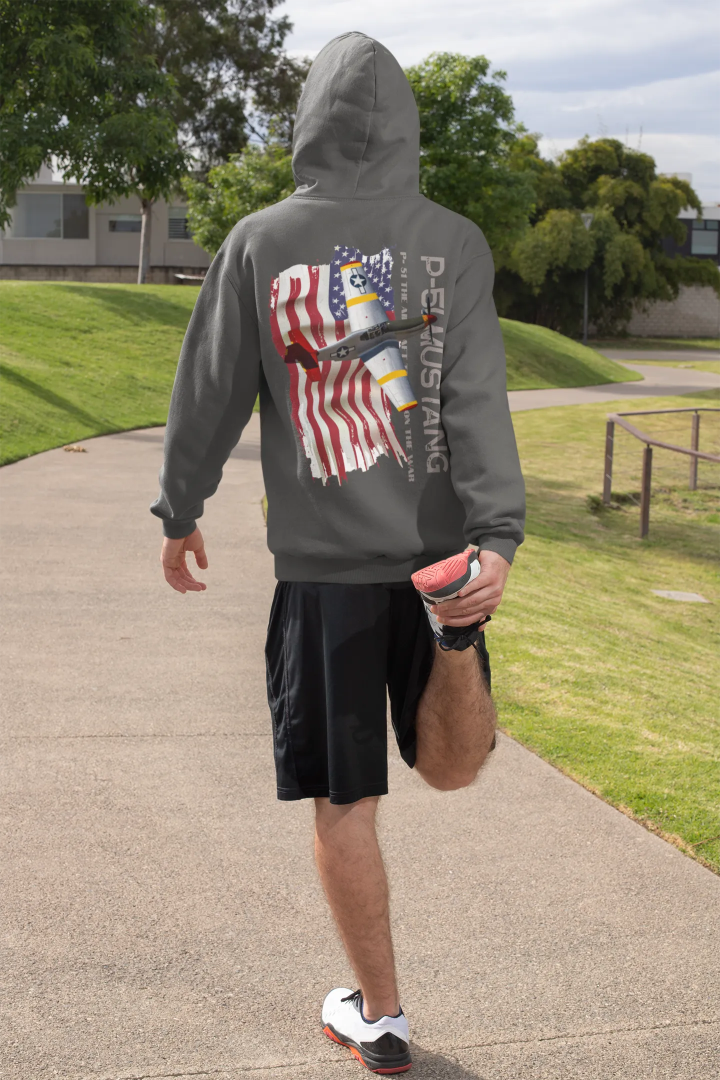 Hoodie ( Air Force P-51 Mustang ) Military Style