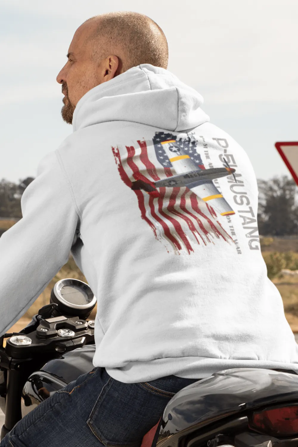 Hoodie ( Air Force P-51 Mustang ) Military Style