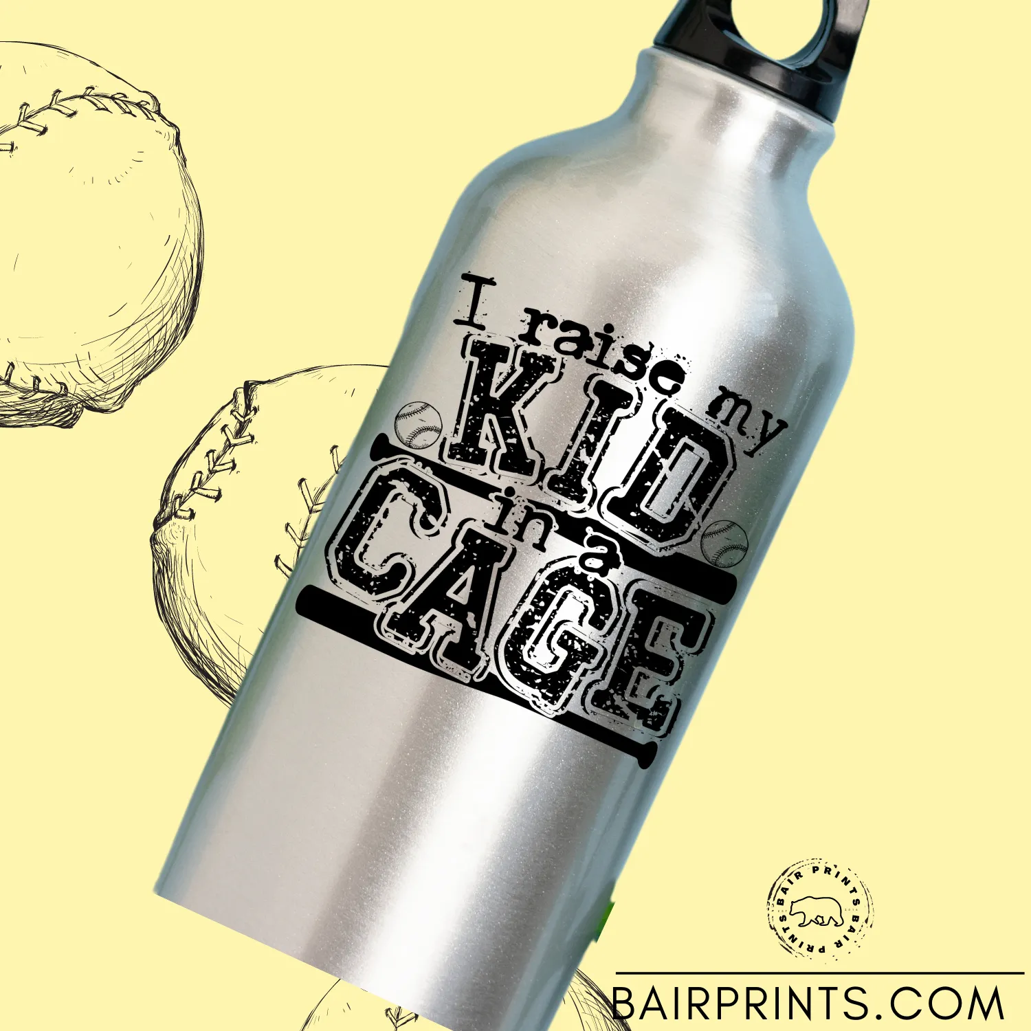 I Raise My Kid in a Cage Waterbottle