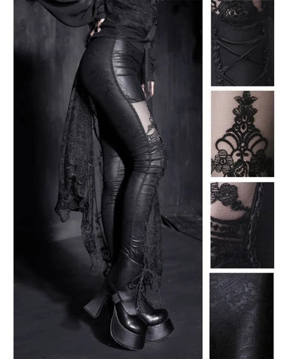 K144 Womens Baroque Gothic Macbeth Leggings