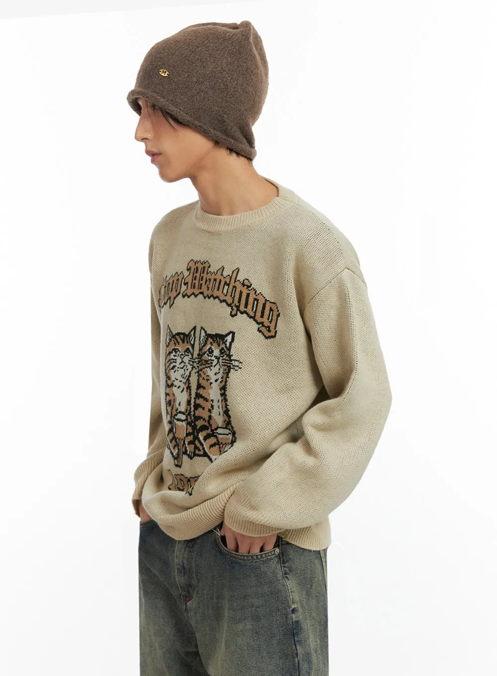 Men's Animal Print Sweater IO417