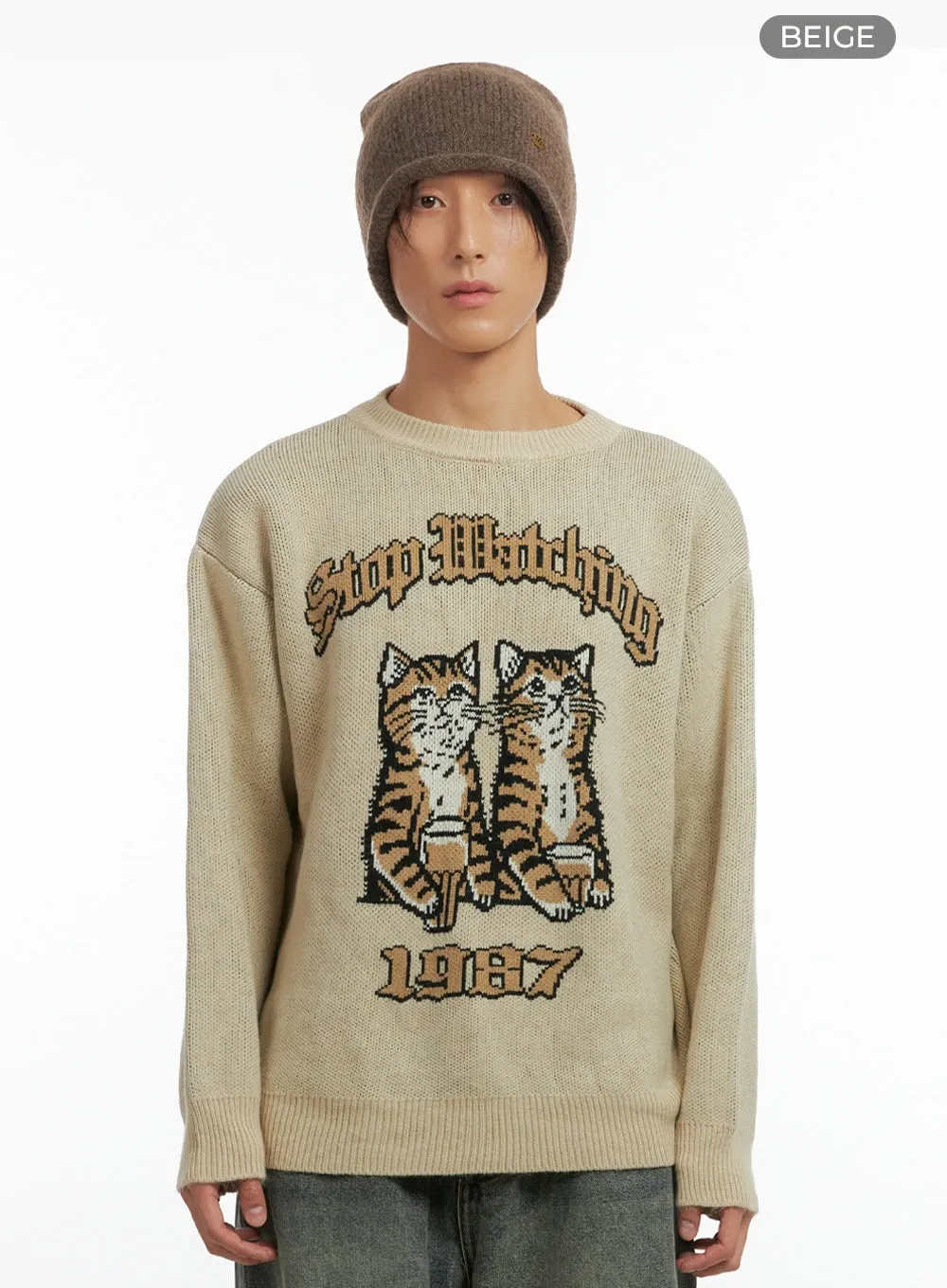 Men's Animal Print Sweater IO417