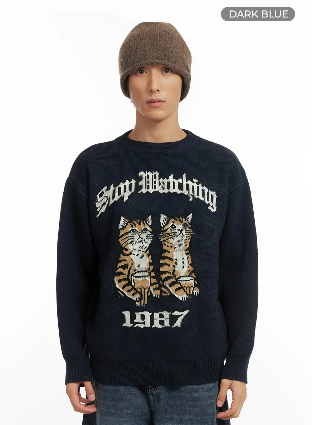 Men's Animal Print Sweater IO417
