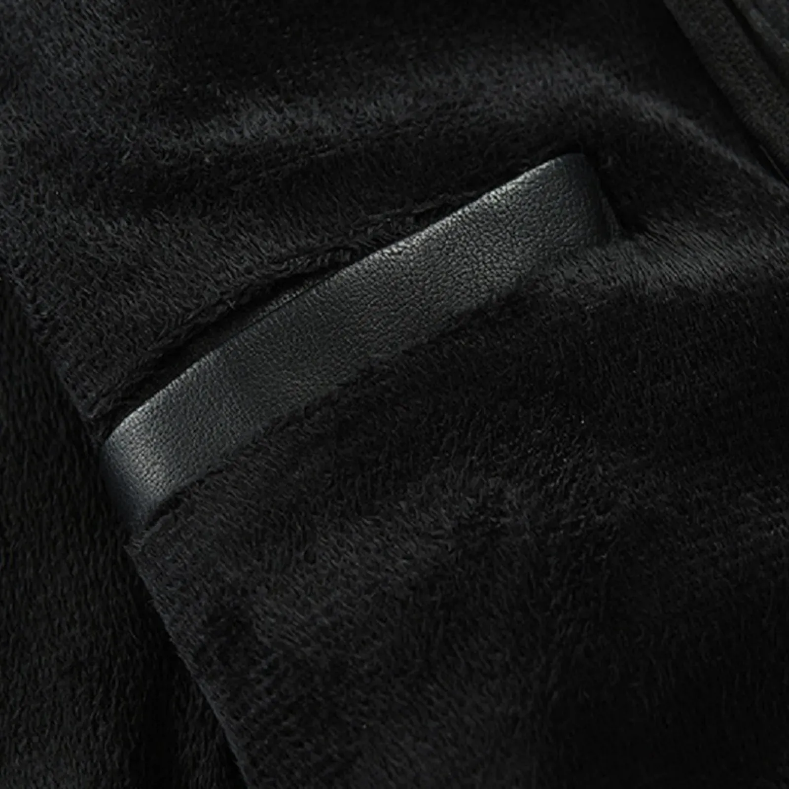 Mens Spring And Autumn Solid Zip PU Leather Jacket Hooded Lapel Motorcycle Leather Outdoor Windproof Solid Color Simple Jacket