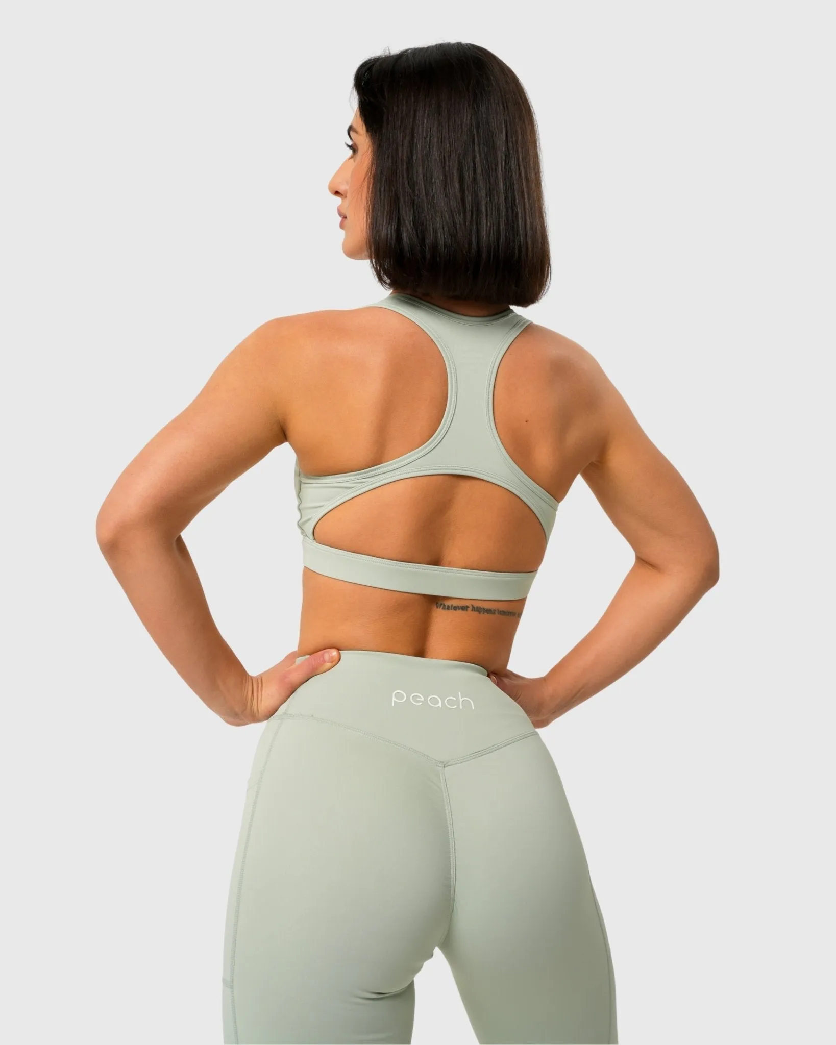 Mint Green Fusion Mid Waist Tights
