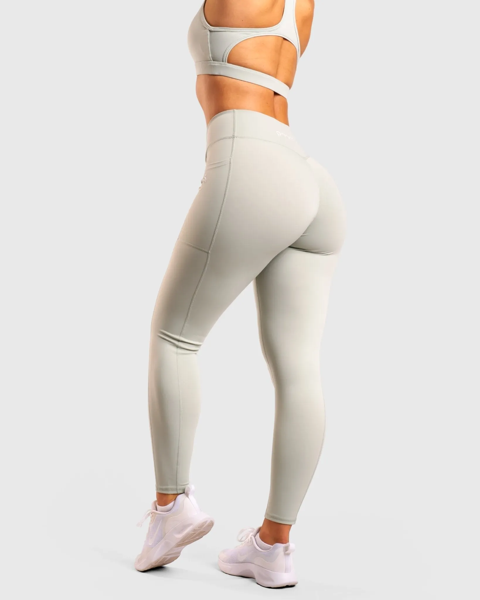Mint Green Fusion Mid Waist Tights