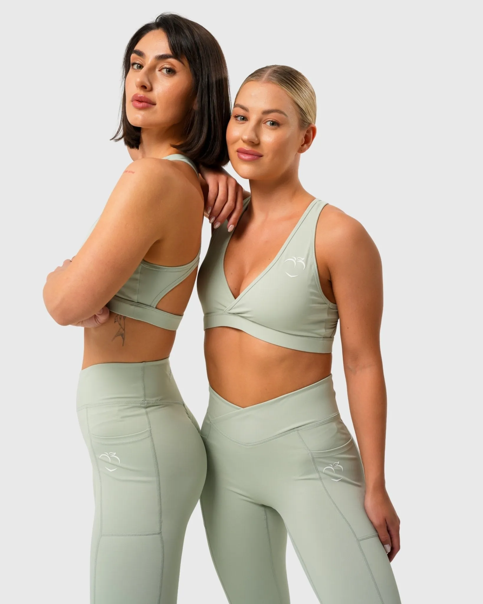 Mint Green Fusion Mid Waist Tights