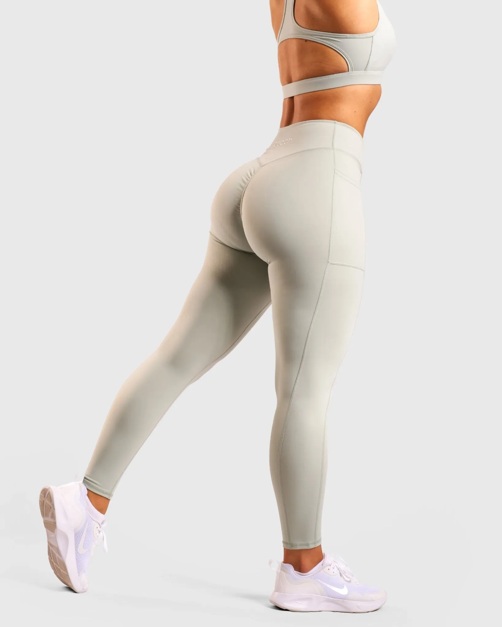 Mint Green Fusion Mid Waist Tights