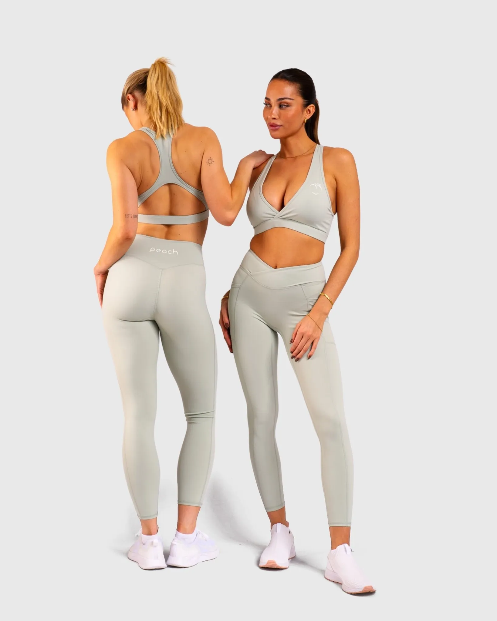 Mint Green Fusion Mid Waist Tights