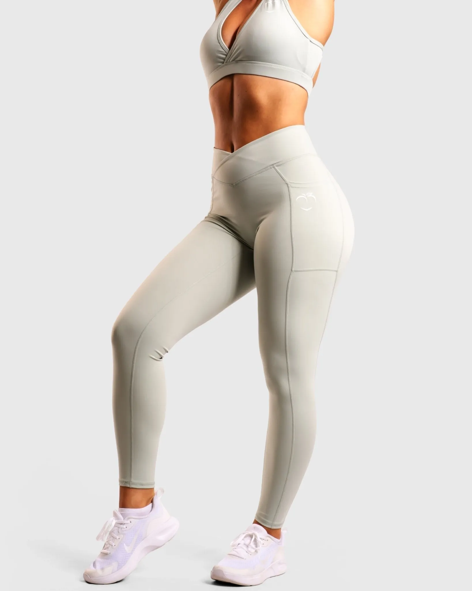 Mint Green Fusion Mid Waist Tights