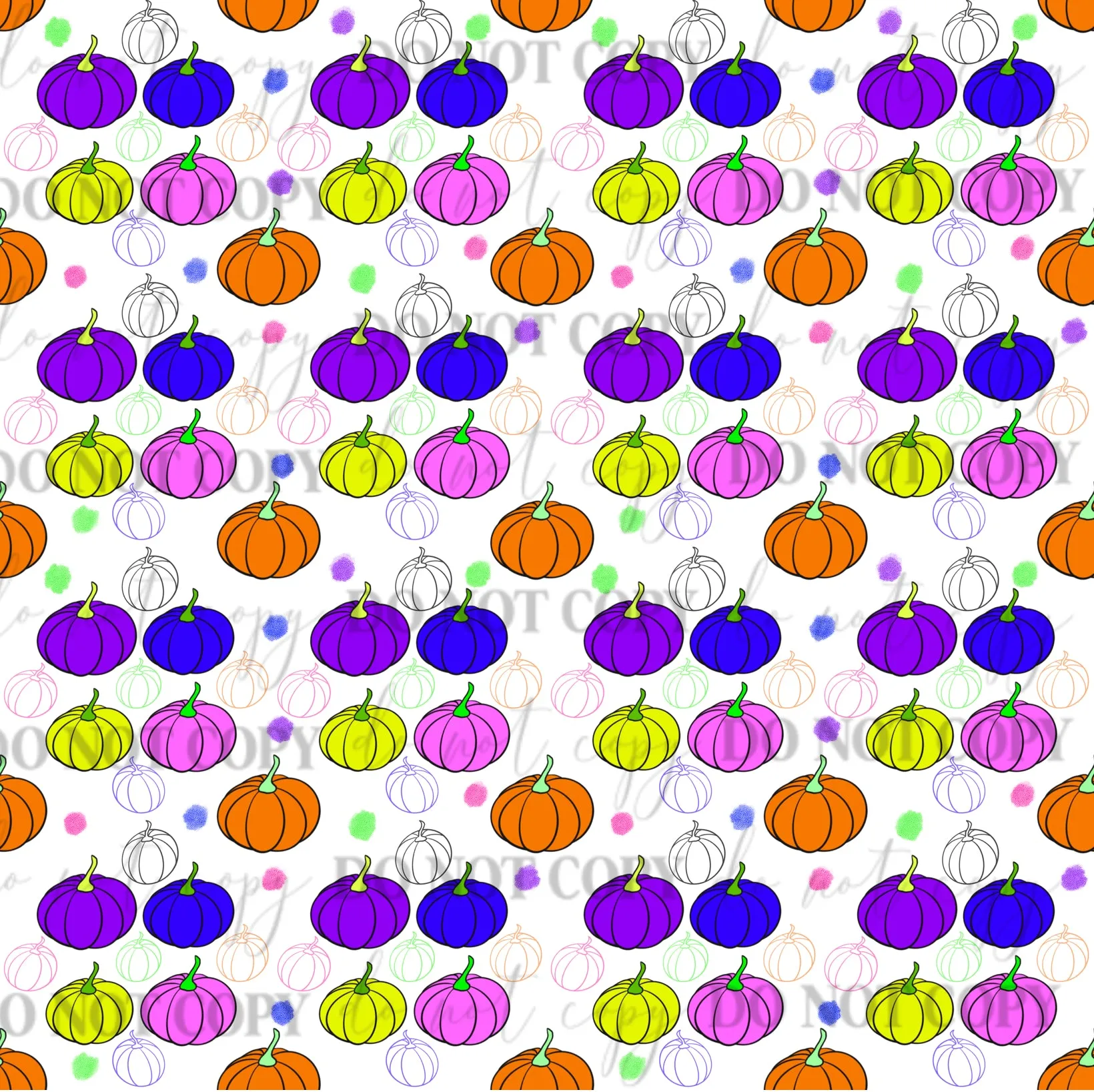 PV124 colorful pumpkins vinyl sheet