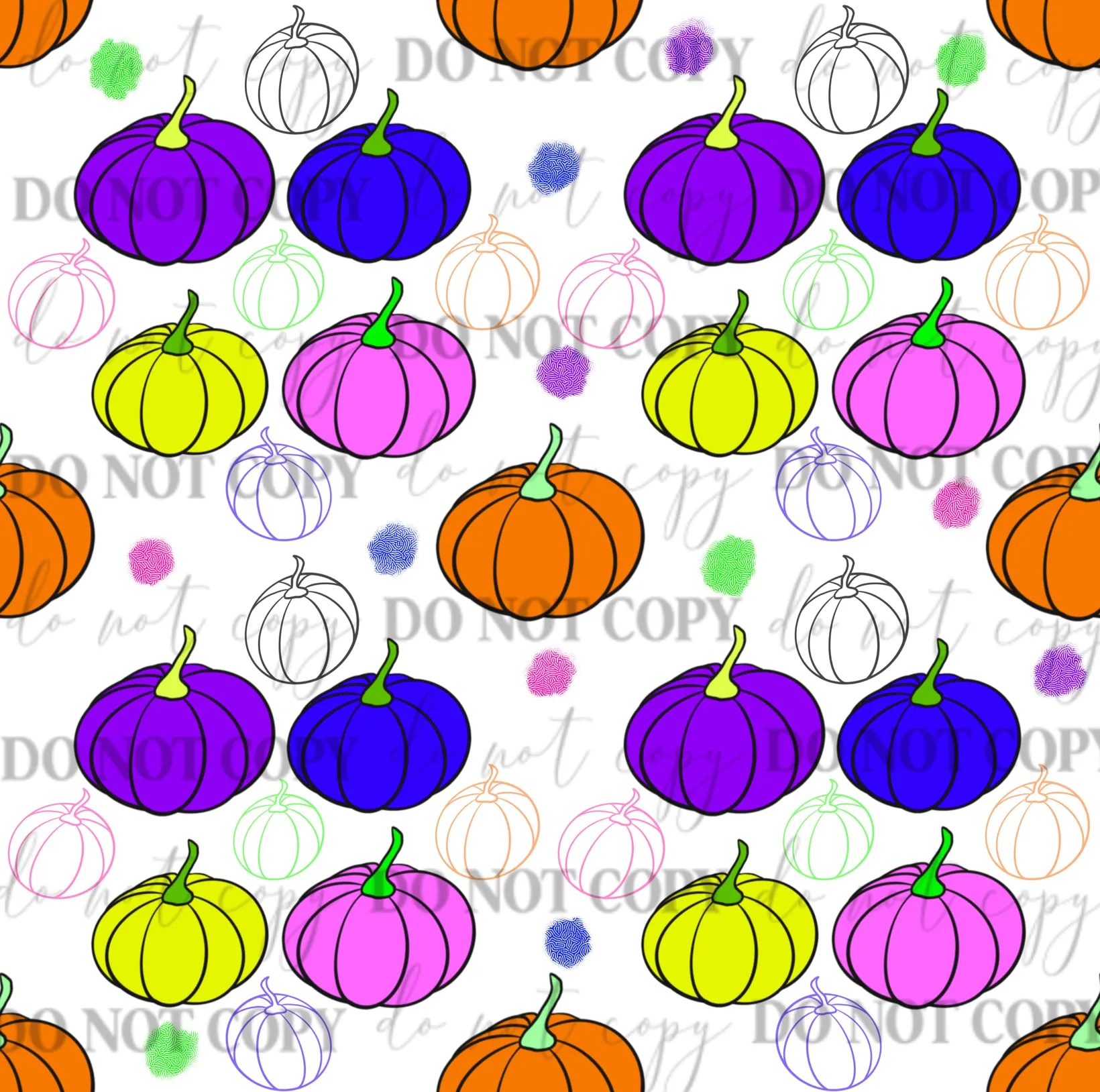 PV124 colorful pumpkins vinyl sheet