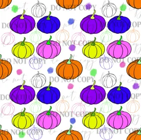 PV124 colorful pumpkins vinyl sheet