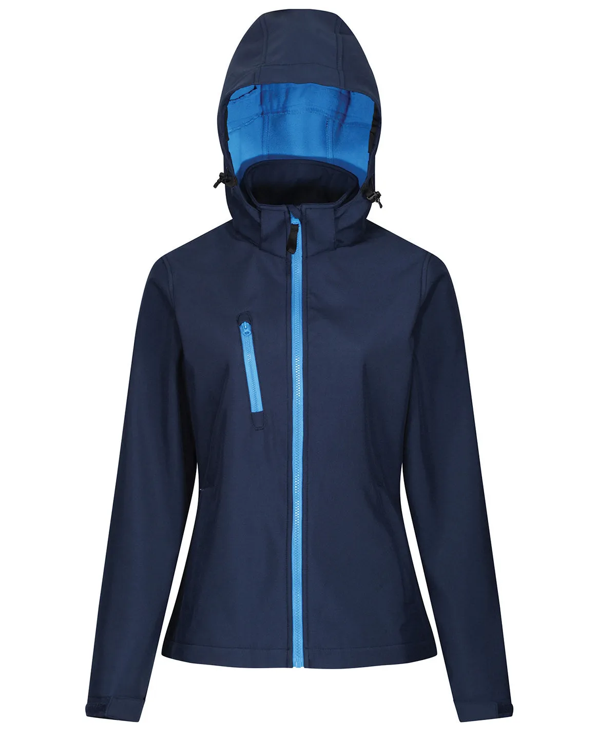Womens venturer 3-layer hooded softshell jacket | Black/Red