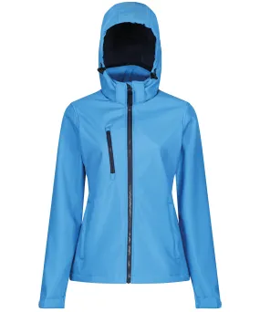 Womens venturer 3-layer hooded softshell jacket | French Blue/Navy