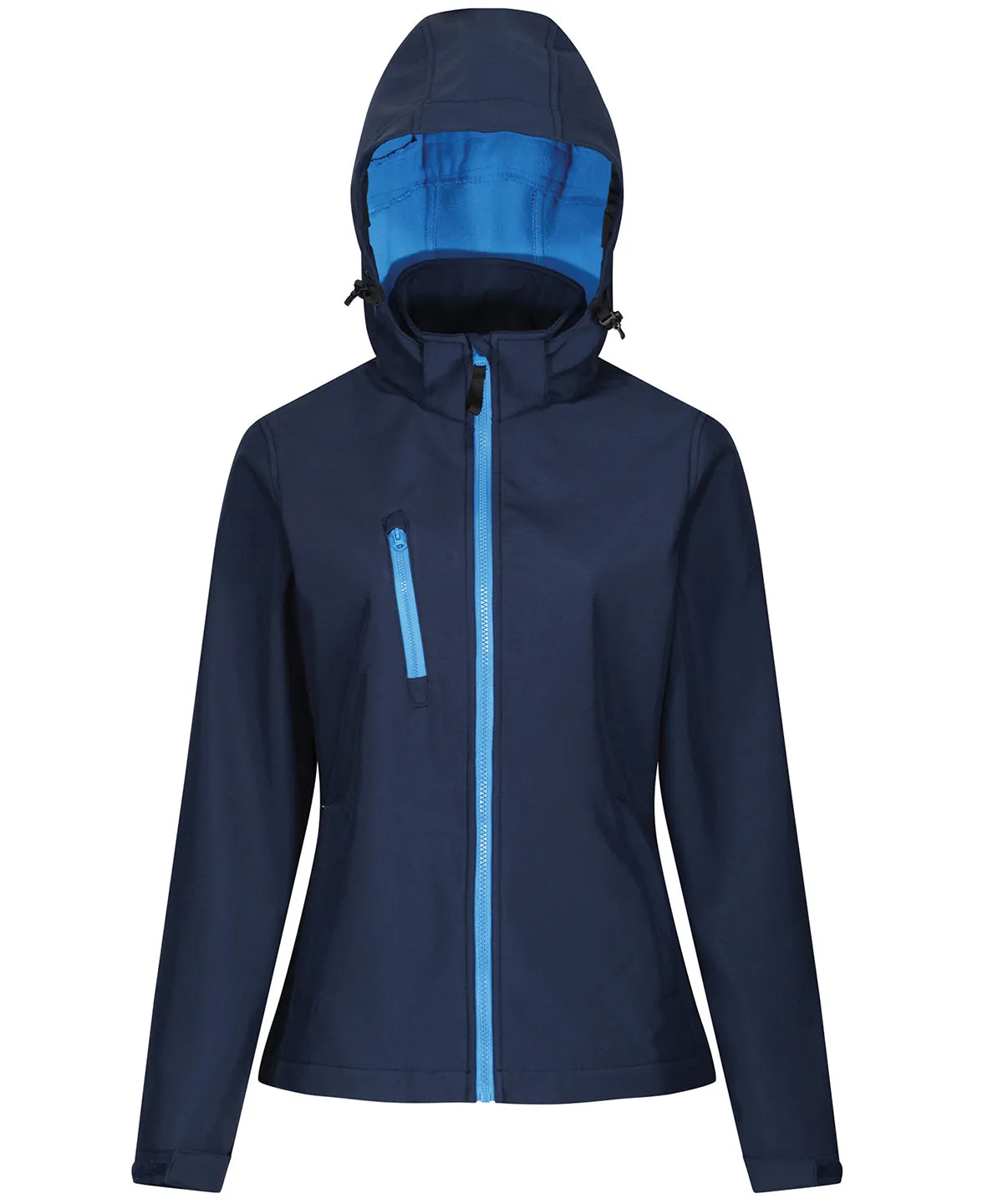 Womens venturer 3-layer hooded softshell jacket | Navy/French Blue